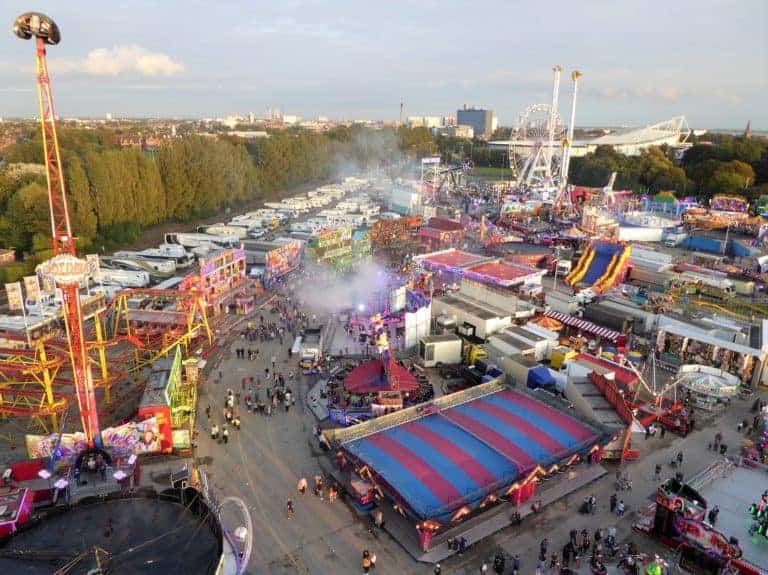 photo view of Hull Fair from air