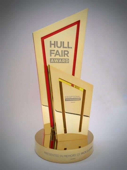 Photo of The Hull Fair Award for exceptional showmanship. Photo Ian Cant