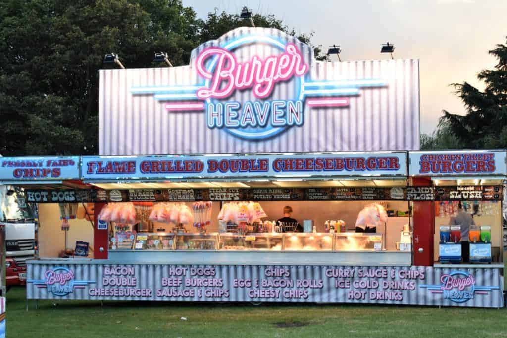 Photo of George Heath Jnr’s Burger Heaven kiosk