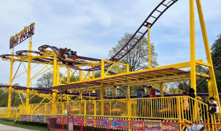 photo of Matthews’ Crazy Mouse spinning coaster at Durdham Downs.