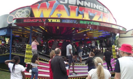 John Jennings' Waltzer enjoying good crowds on the £1 promotional evening at Gloucester City Festival Funfair.