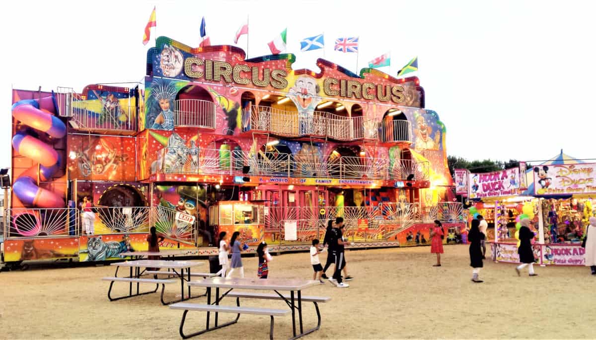 Ronald Bishton’s Circus Circus fun house, now in its 17th season.