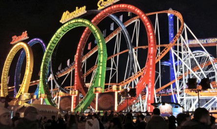 photo of rollercoaster ride at Winter Wonderland