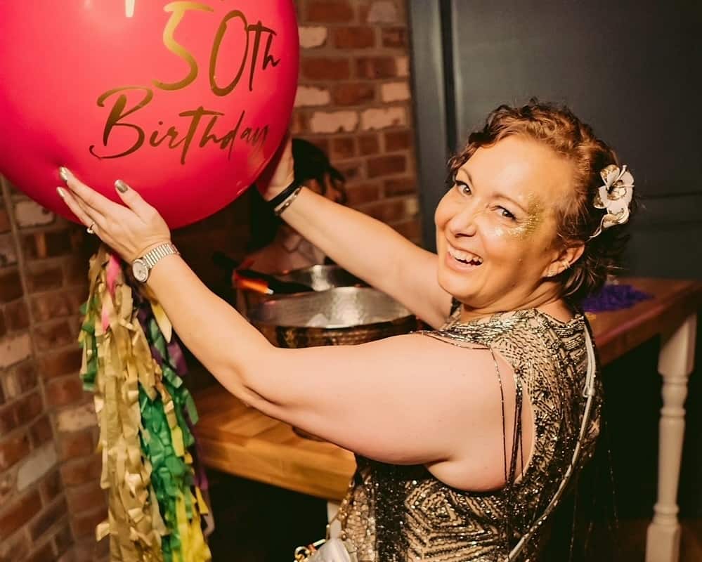 Tina Manders celebrating her 50th birthday