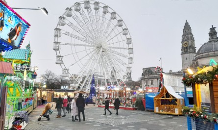 The big wheel takes centre stage at Cardiff’s Winter Wonderland.