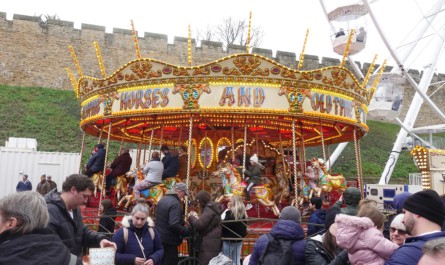 Bimbo Bishton’s gallopers at Lincoln Christmas market, which saw record numbers attending.