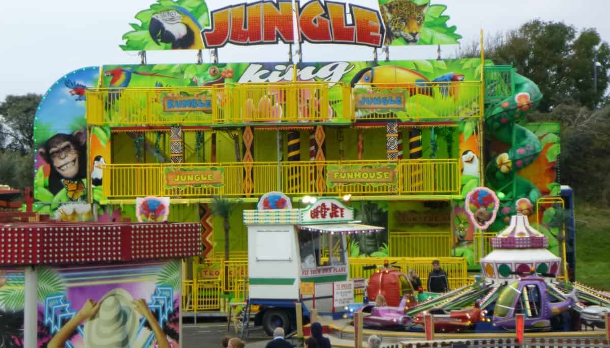 Photo of Taylor's Funfairs' Jungle fun house at Morecambe.
