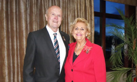 Valerie Moody MBE with her husband, past Northern Section Chairman Arthur Robert Moody at the Northern Section Luncheon in 2018.