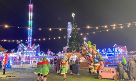 Elves mingle with members of the public at Winter Wonderland Newcastle.