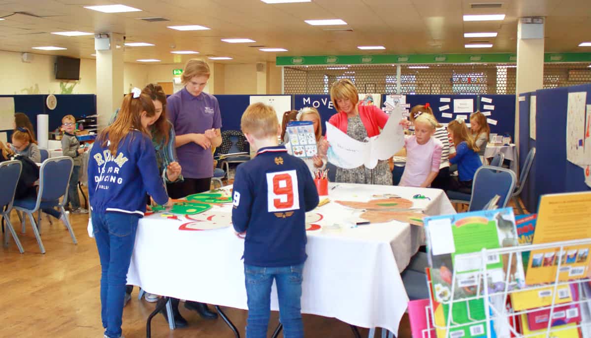 Children at Hull Fair school with their teachers working on a project in 2016.