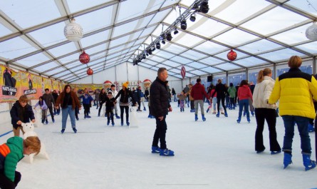 The skating rink at Exeter Winter Wonderland.