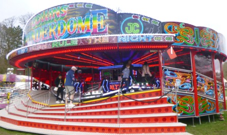 John Collins’ Thunderdome Waltzer, new to Blackburn Easter Fair this year, displaying some fine artwork.