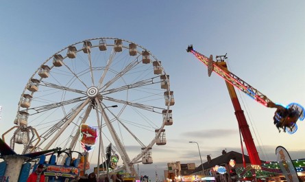 Thomsons’ Wheel and Triangle Amusements’ new booster at Kirkcaldy Links Market. 