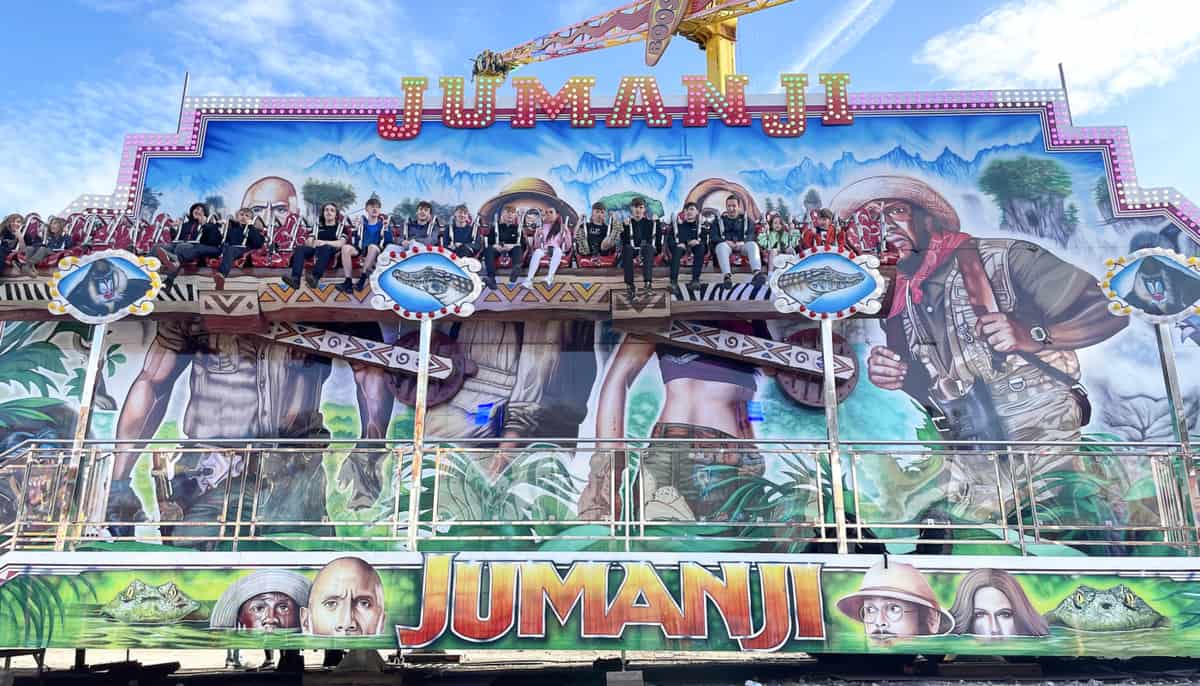 A taste of the jungle via the Czech Republic: Michael Mulhearn’s new Jumanji miami, with Triangle Attractions’ booster overhead.