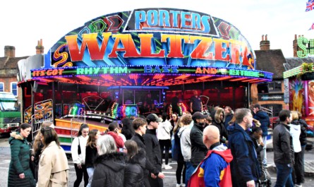 Porter’s fold-up waltzer at Beaconsfield Charter Fair.