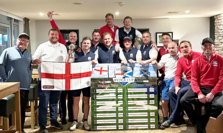 The England team, winners of the Showman’s 2023 Ryder Cup.