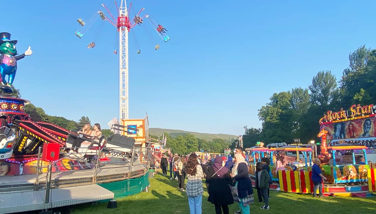 A general view of the attractions on offer at Skipton Gala fair.