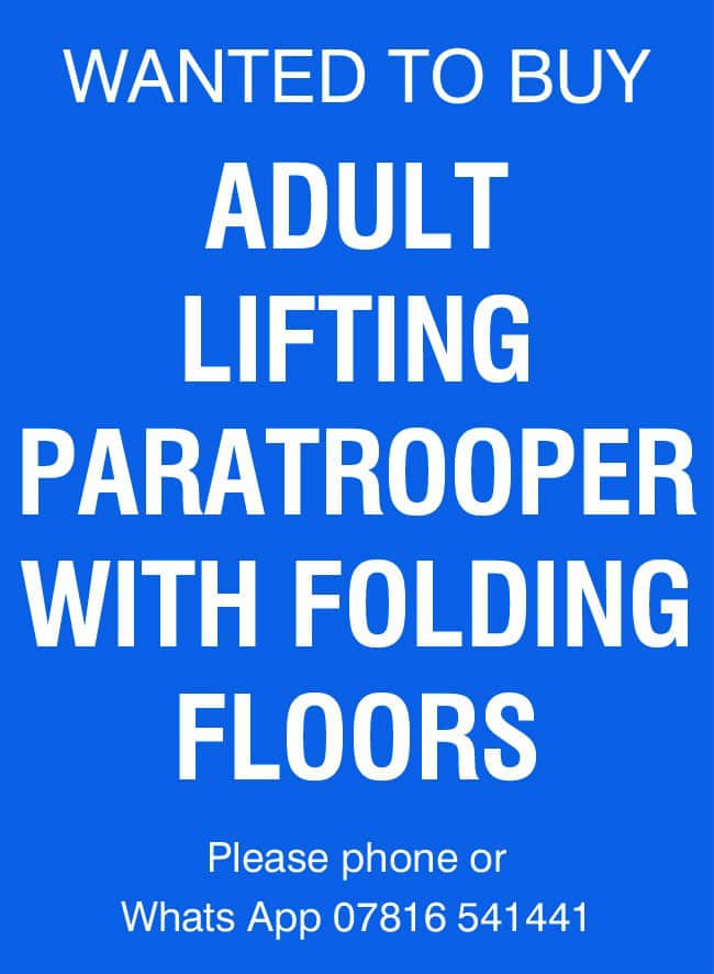 Wanted - Adult lifting paratrooper