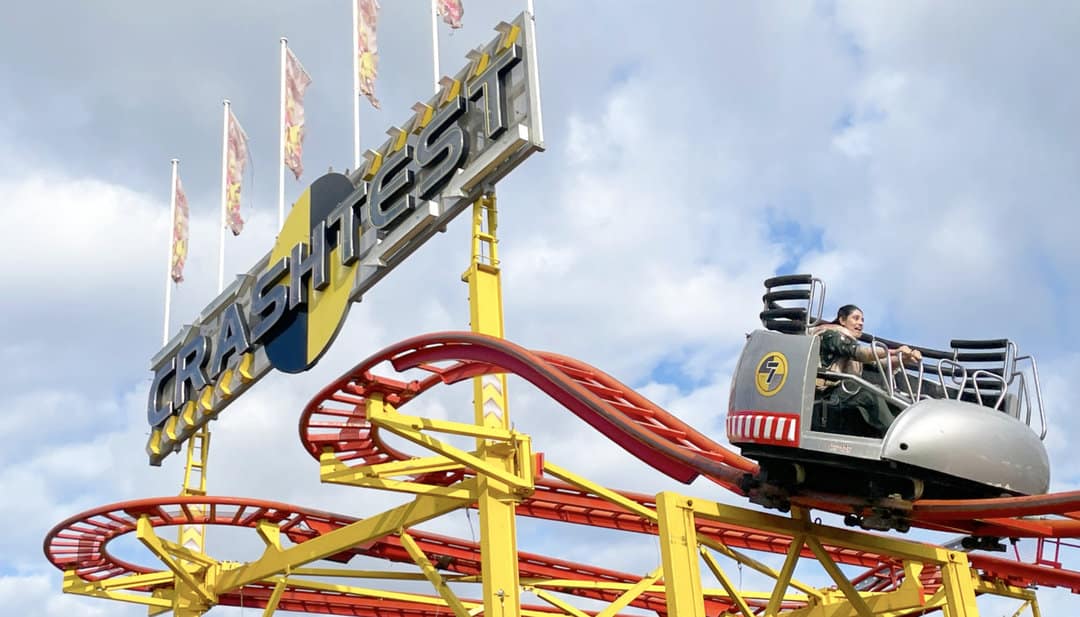 Crash Test was one of two coasters from Premier Attractions at Summer Daze 2023.