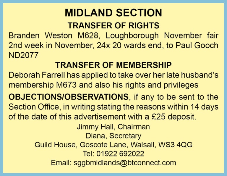 Midland Section notice 31.1.24