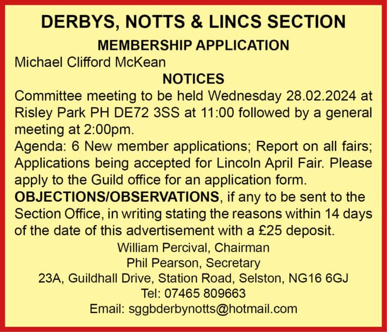 Notts & Derby Section ad 8.2.24