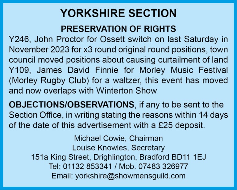 Yorkshire Section ad 3.2.24