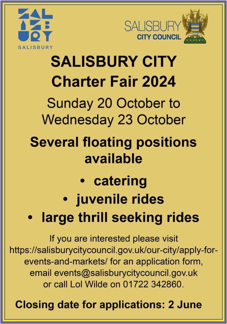 Salisbury Charter Fair advert April 2024